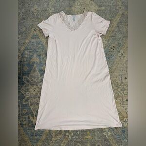 HANRO lace trim cotton nightgown xl